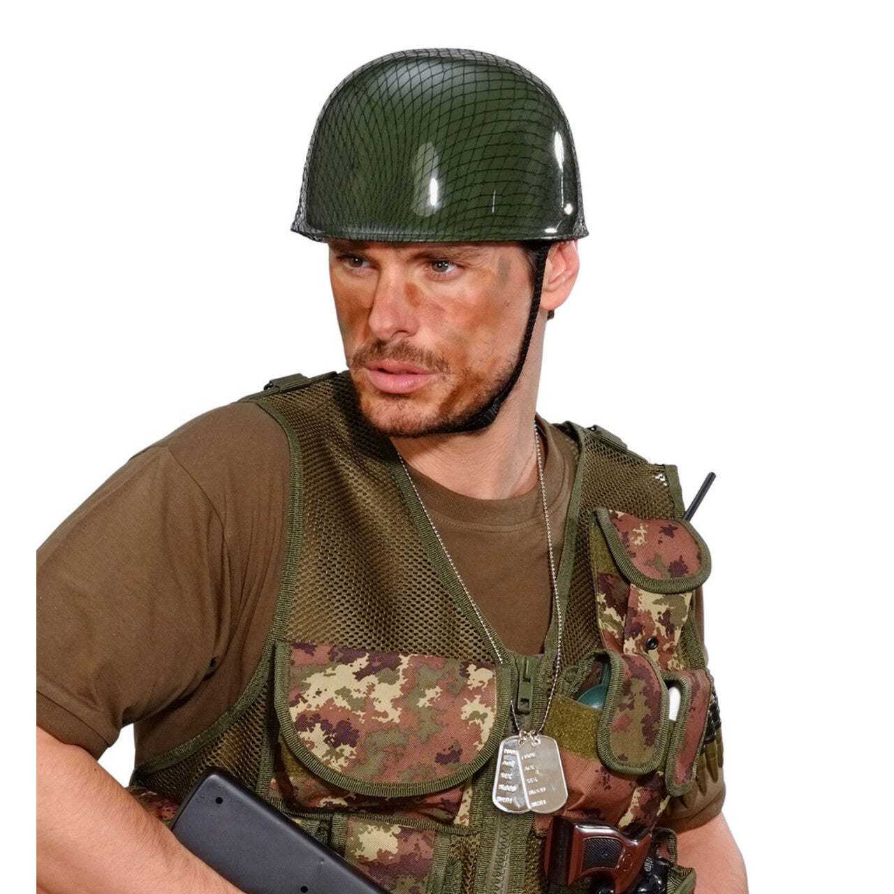 Op deze afbeelding zie je een Accessoires, van het merk Widmann. Us Marine Dog Tag Aan Ketting