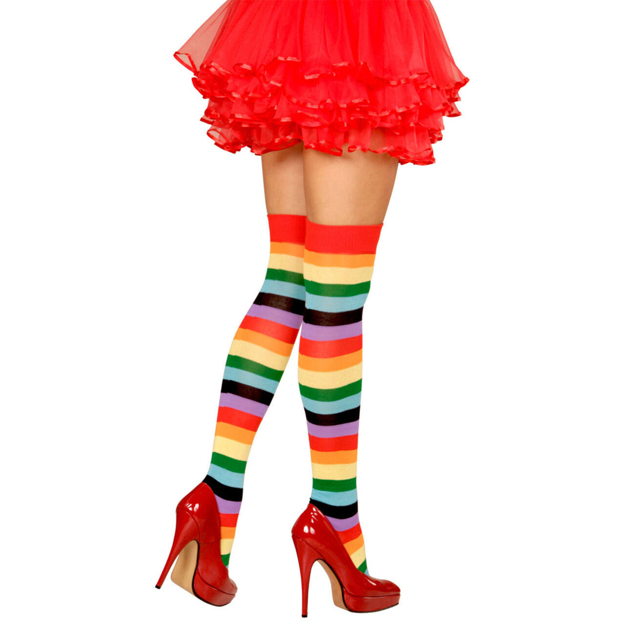 Op deze afbeelding zie je een Accessoires, van het merk Widmann. Regenboog Kousen