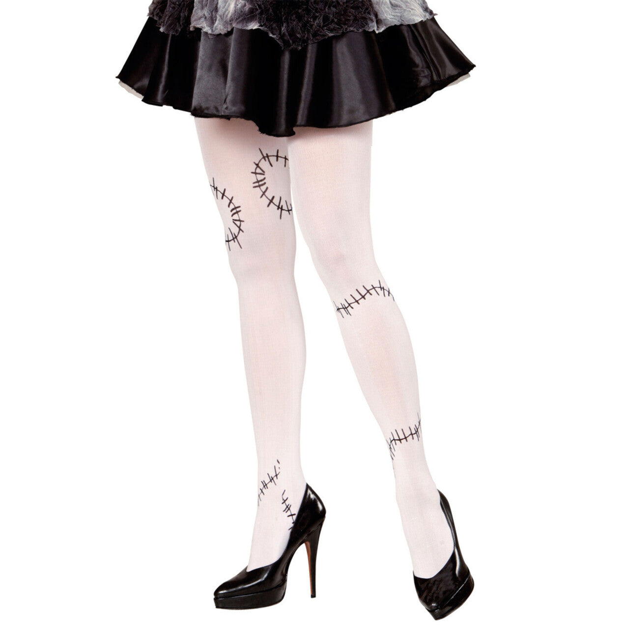Op deze afbeelding zie je een Accessoires, van het merk Widmann. Ragdoll Panty, Frankenstein Met Stiksels