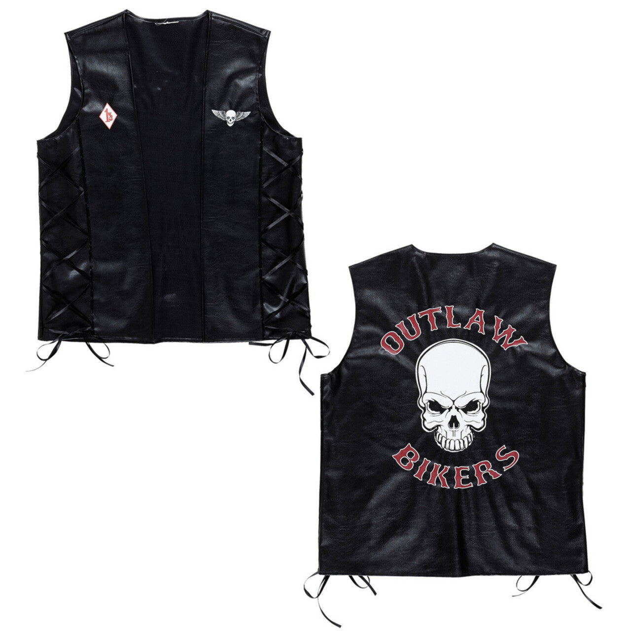 Op deze afbeelding zie je een Kostuums, van het merk Widmann. Terror Mc Outlaw Vest