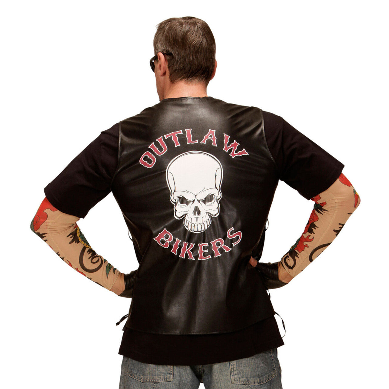 Op deze afbeelding zie je een Kostuums, van het merk Widmann. Terror Mc Outlaw Vest