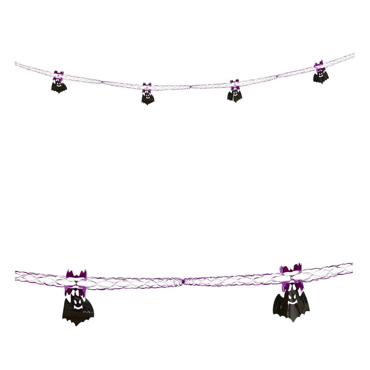 Op deze afbeelding zie je een Decoratie, van het merk Widmann. Halloween Decoratie Slinger, Vleermuis Folie