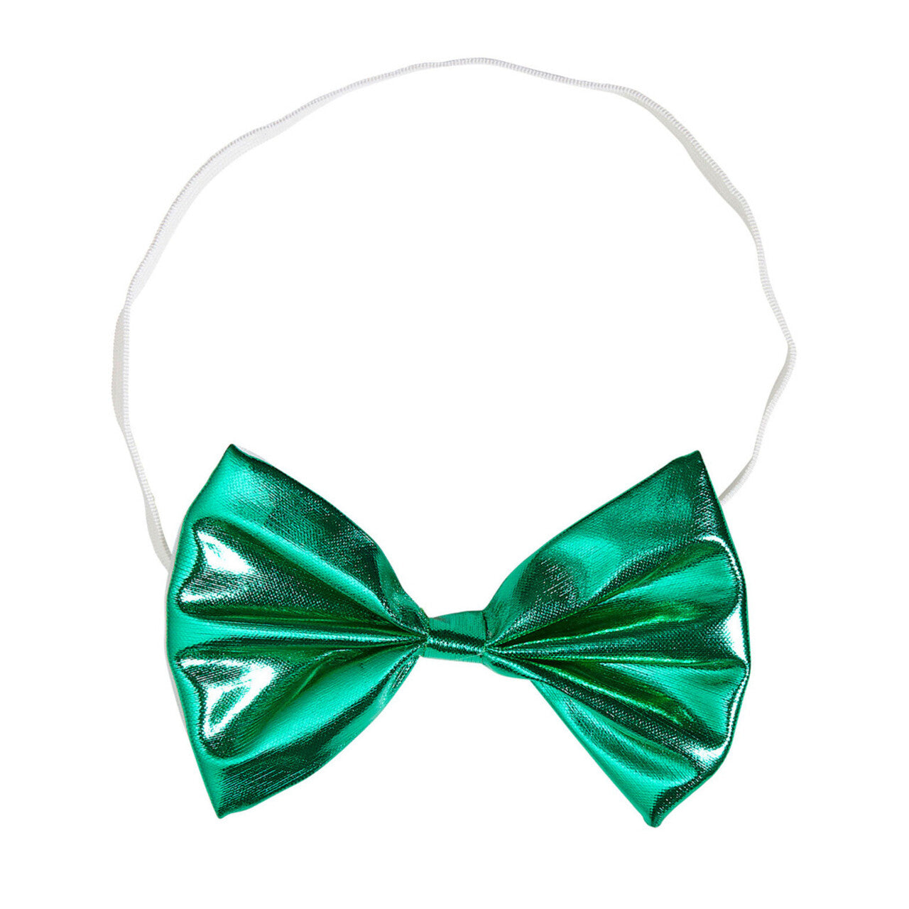 Op deze afbeelding zie je een Accessoires, van het merk Widmann. Circus En Show Strikje Metallic, Groen
