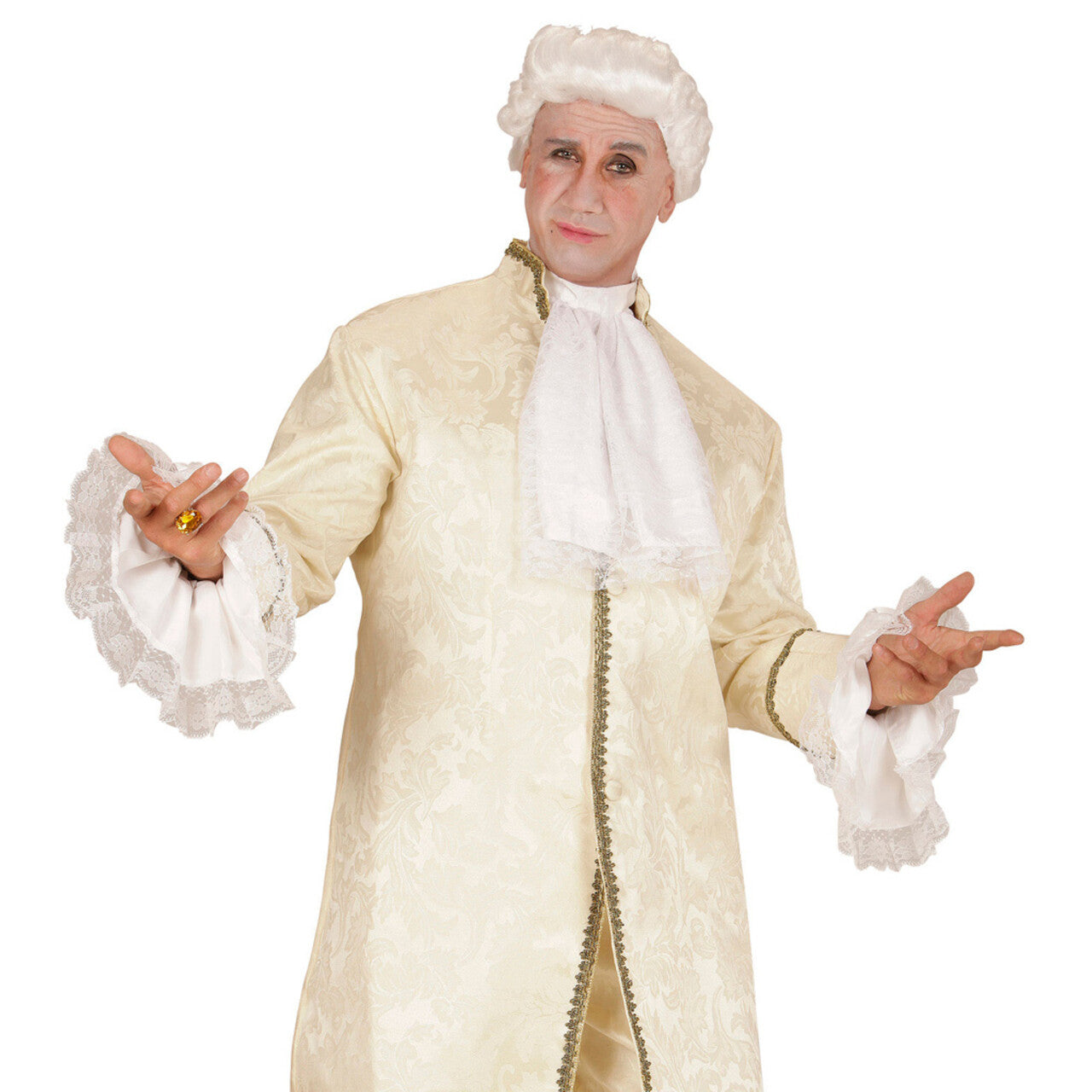 Op deze afbeelding zie je een Accessoires, van het merk Widmann. Koninklijke Heren Jabot Met Mouwen Van Kant
