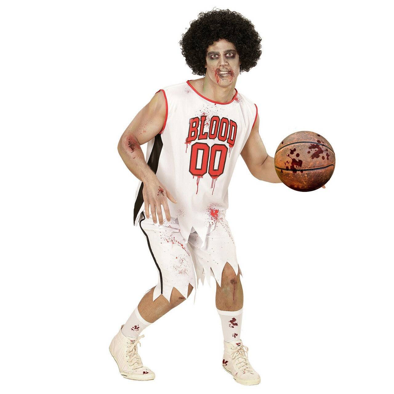 Op deze afbeelding zie je een Kostuums, van het merk Widmann. All Star Zombie Basketballer Man Kostuum