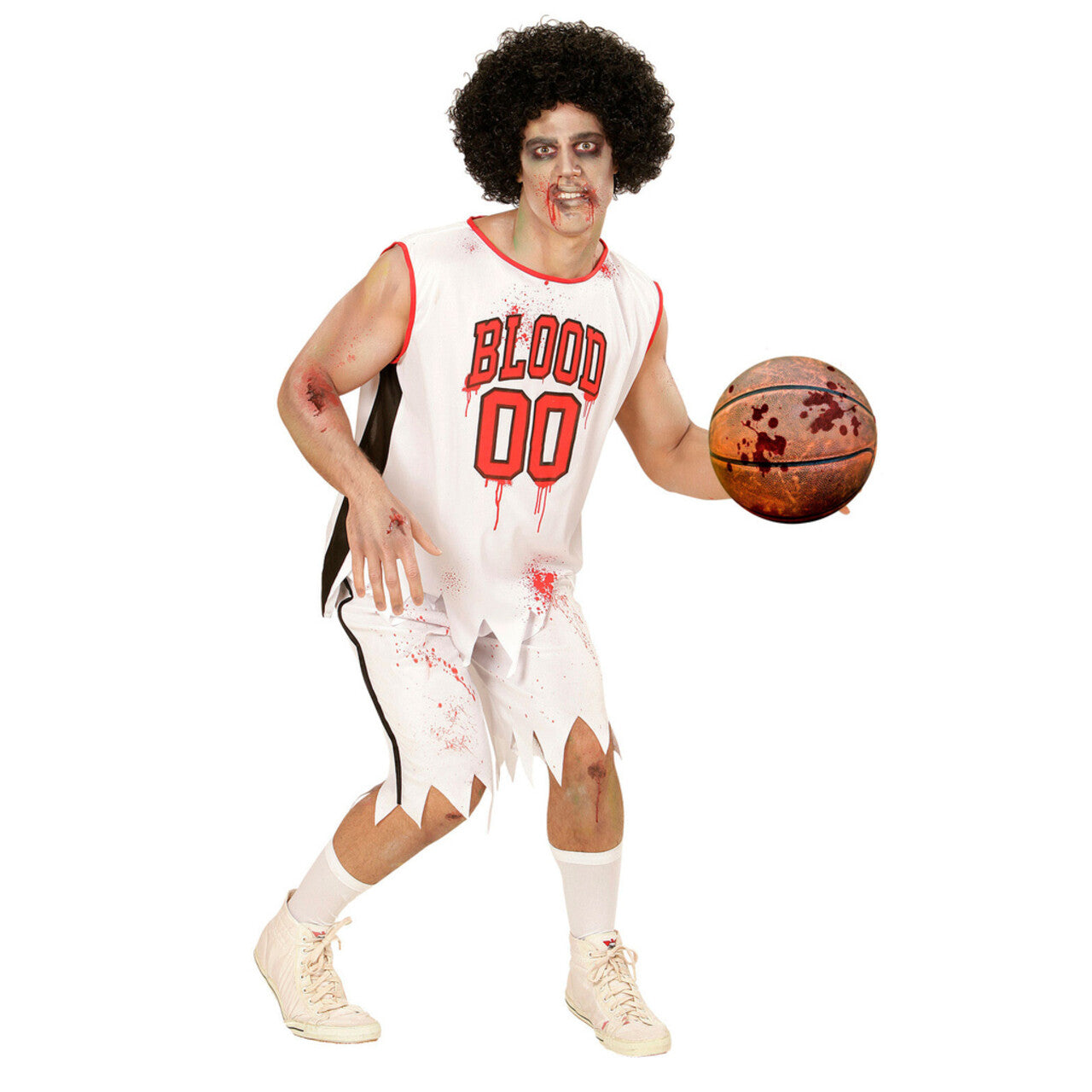 Op deze afbeelding zie je een Kostuums, van het merk Widmann. All Star Zombie Basketballer Man Kostuum