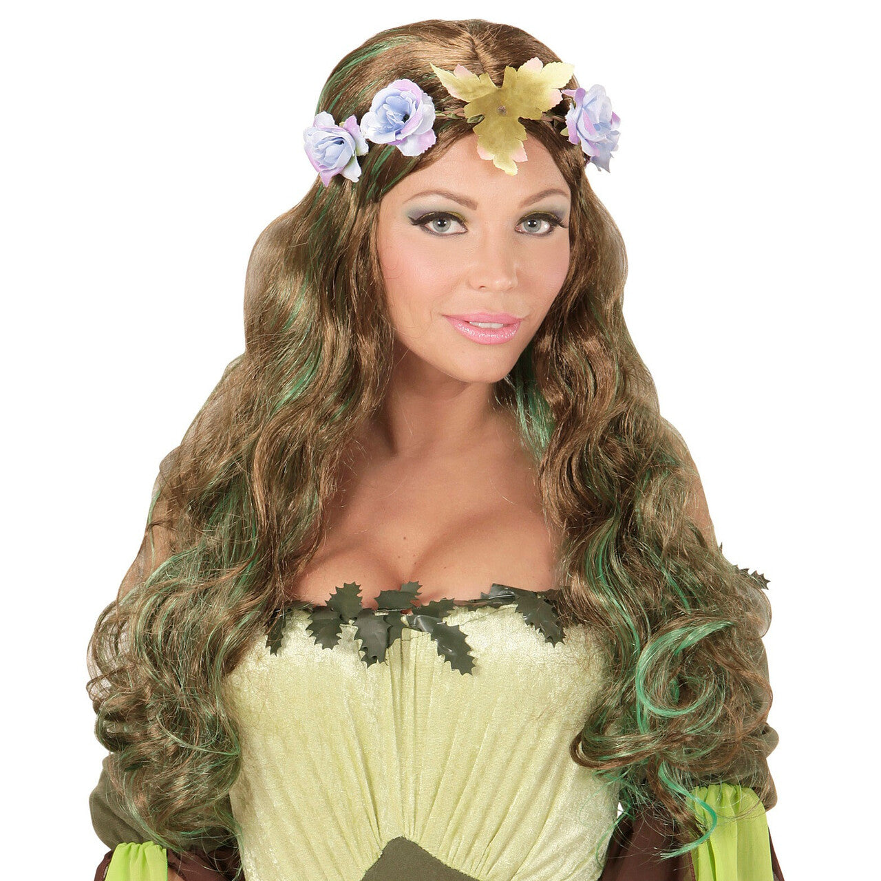 Op deze afbeelding zie je een Accessoires, van het merk Widmann. Eden Pruik, Moeder Natuur