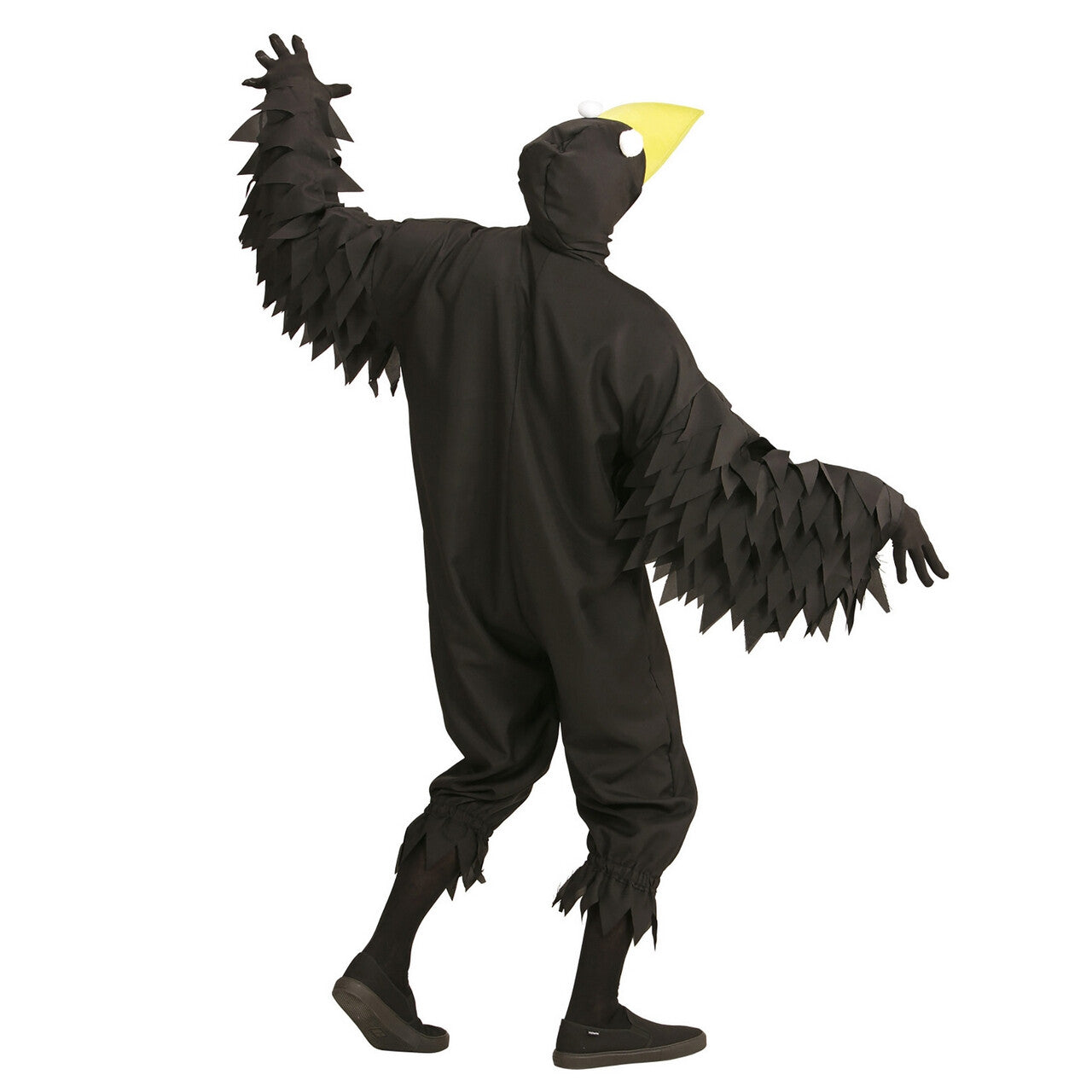 Op deze afbeelding zie je een Kostuums, van het merk Widmann. Zwarte Vrolijke Kraai Man Kostuum