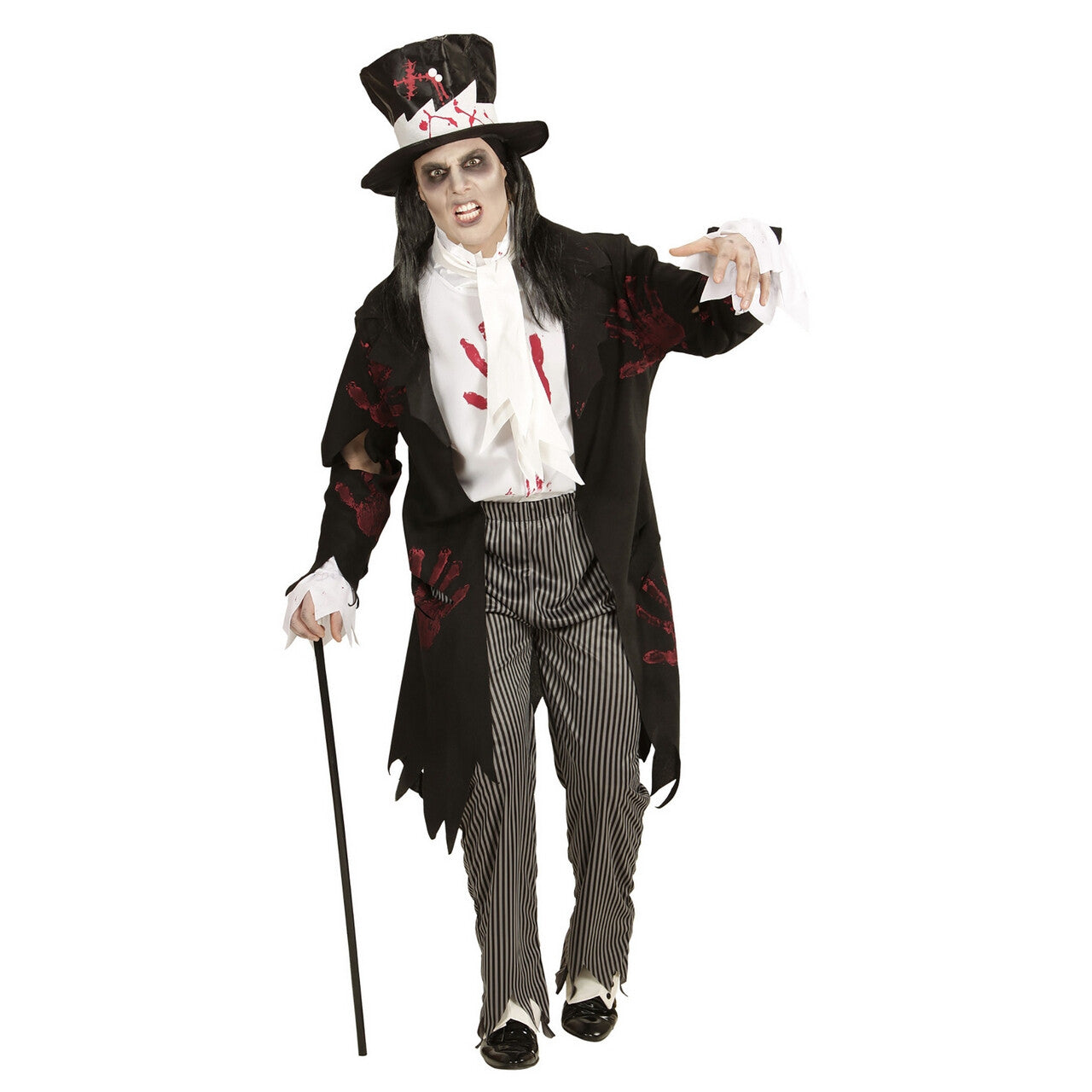 Op deze afbeelding zie je een Kostuums, van het merk Widmann. Cockney Zombie Bruidegom Man Kostuum