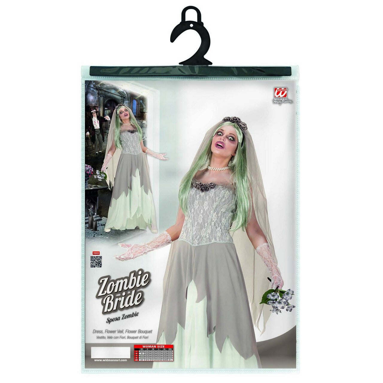 Op deze afbeelding zie je een Kostuums, van het merk Widmann. Cockney Zombie Bruid Vrouw Kostuum