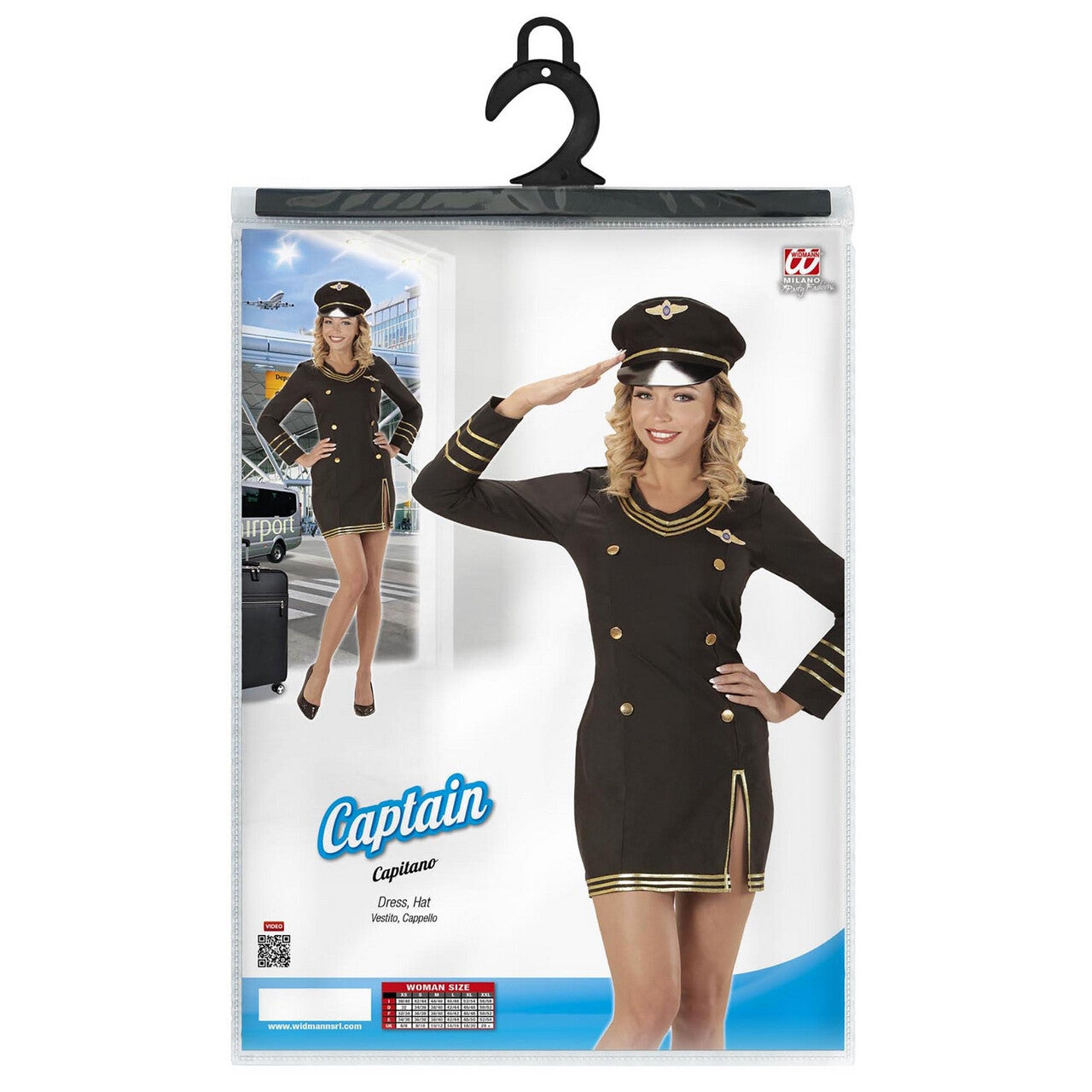 Op deze afbeelding zie je een Kostuums, van het merk Widmann. Craving Captain Vrouwelijke Gezagvoerder Kostuum