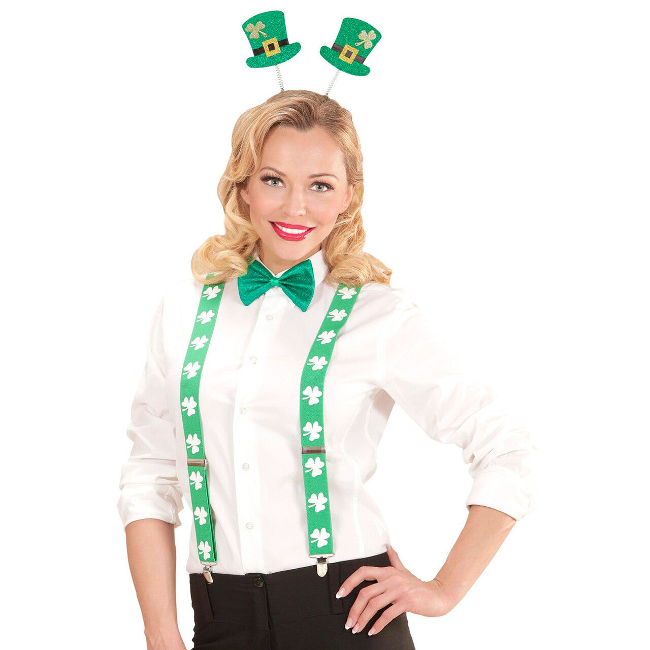 Op deze afbeelding zie je een Accessoires, van het merk Widmann. Ierse St. Patricks Day Set