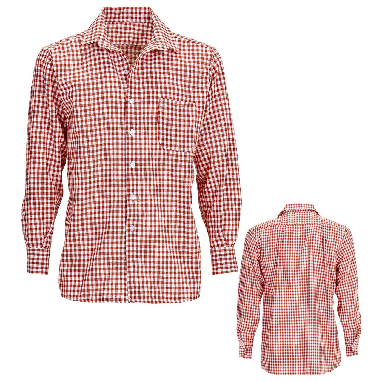 Op deze afbeelding zie je een Kostuums, van het merk Widmann. Heinz Bier Beiers Shirt Rood Man