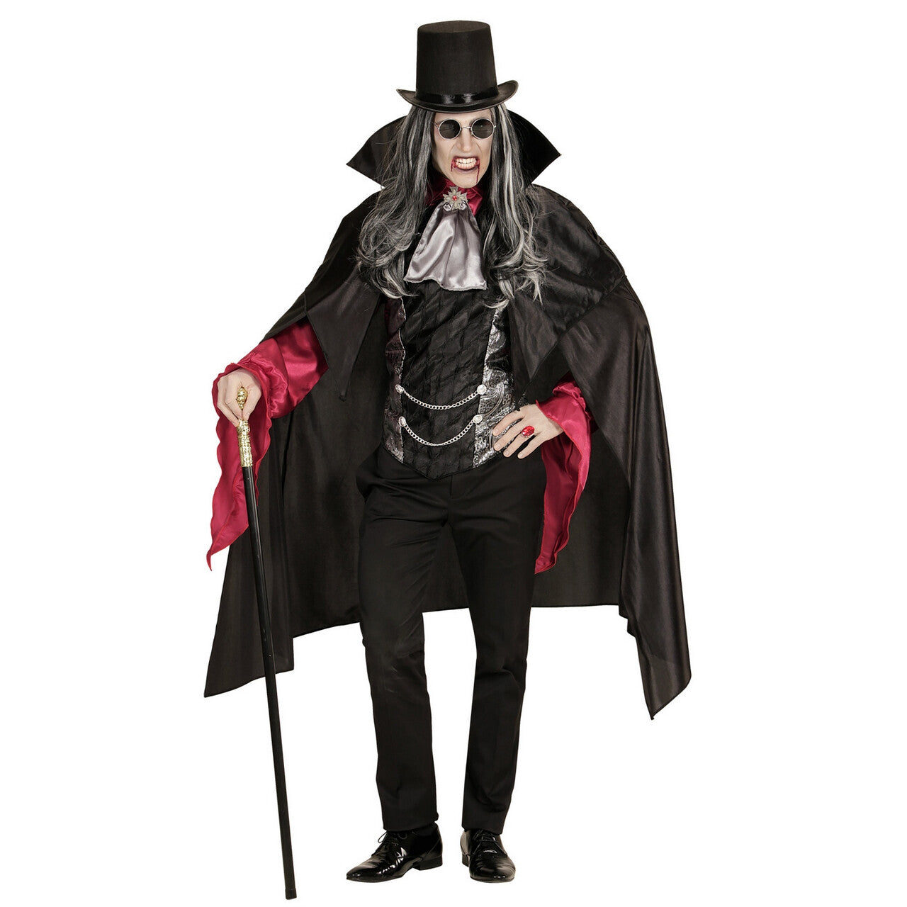 Op deze afbeelding zie je een Kostuums, van het merk Widmann. Vampiro Real Vampier Man Kostuum