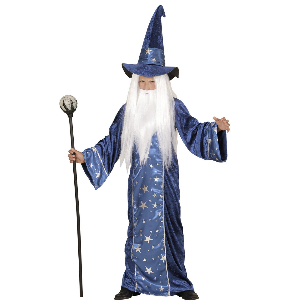Op deze afbeelding zie je een Kostuums, van het merk Widmann. Wizzard Fantasy Tovenaar Kind Jongen Kostuum