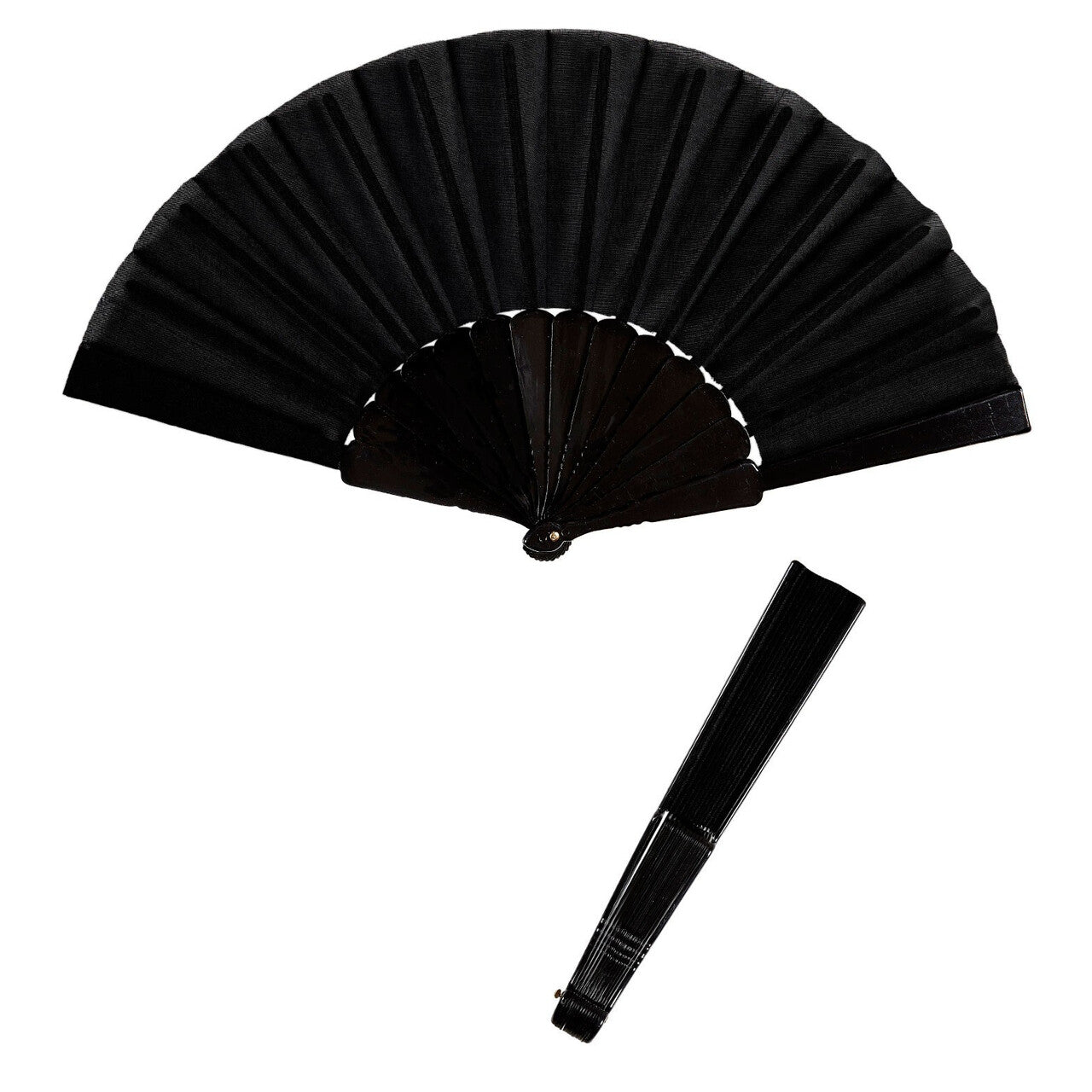 Op deze afbeelding zie je een Accessoires, van het merk Widmann. Flamenco Stoffen Waaier, Zwart