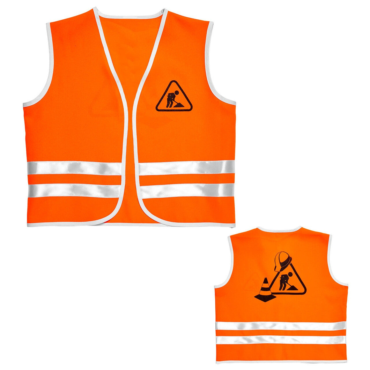 Op deze afbeelding zie je een Kostuums, van het merk Widmann. Oranje Wegwerker Vest, Kind Kind