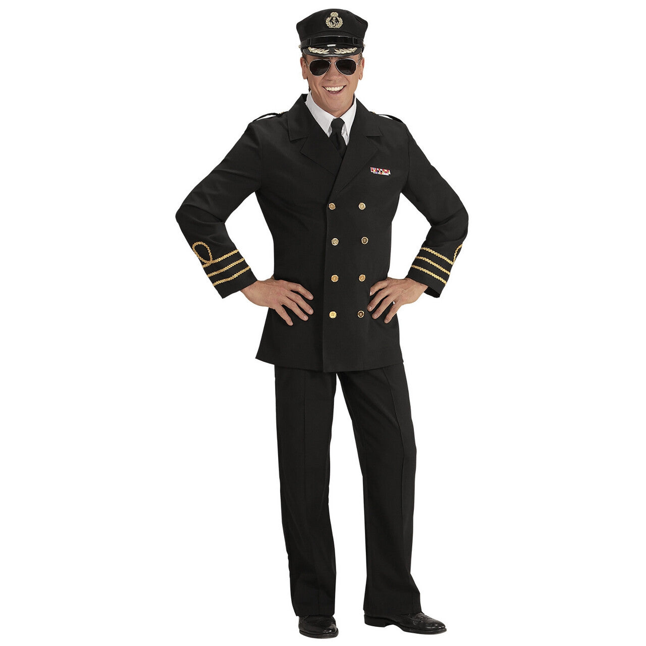 Op deze afbeelding zie je een Kostuums, van het merk Widmann. Traditionele Marine Officier Man Kostuum