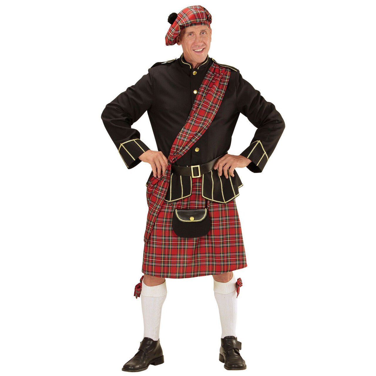 Op deze afbeelding zie je een Kostuums, van het merk Widmann. Tartan Fella Schotse Man Kostuum