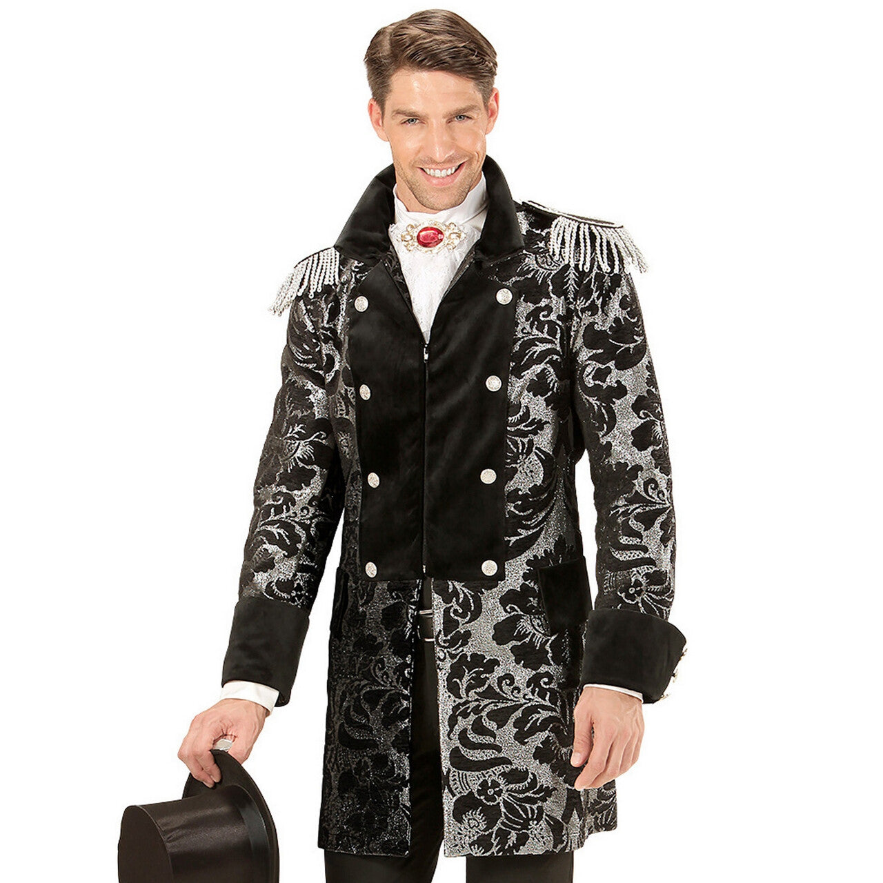 Op deze afbeelding zie je een Kostuums, van het merk Widmann. Royale Paradejas Zilver Man