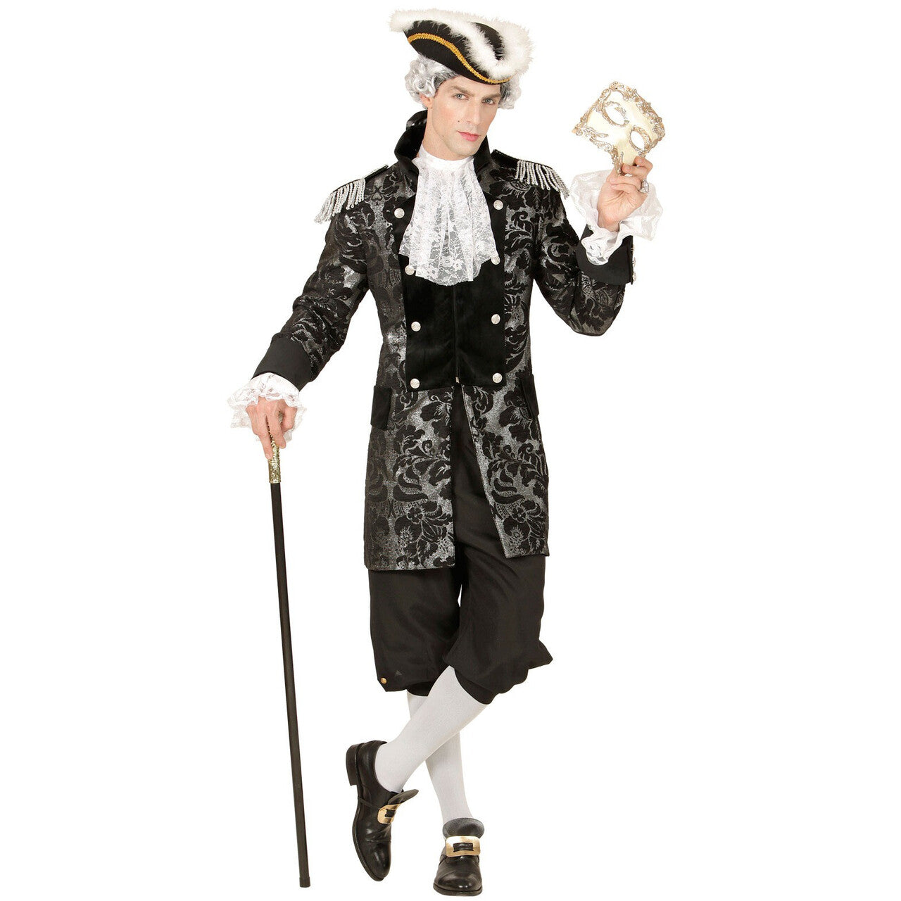 Op deze afbeelding zie je een Kostuums, van het merk Widmann. Royale Paradejas Zilver Man