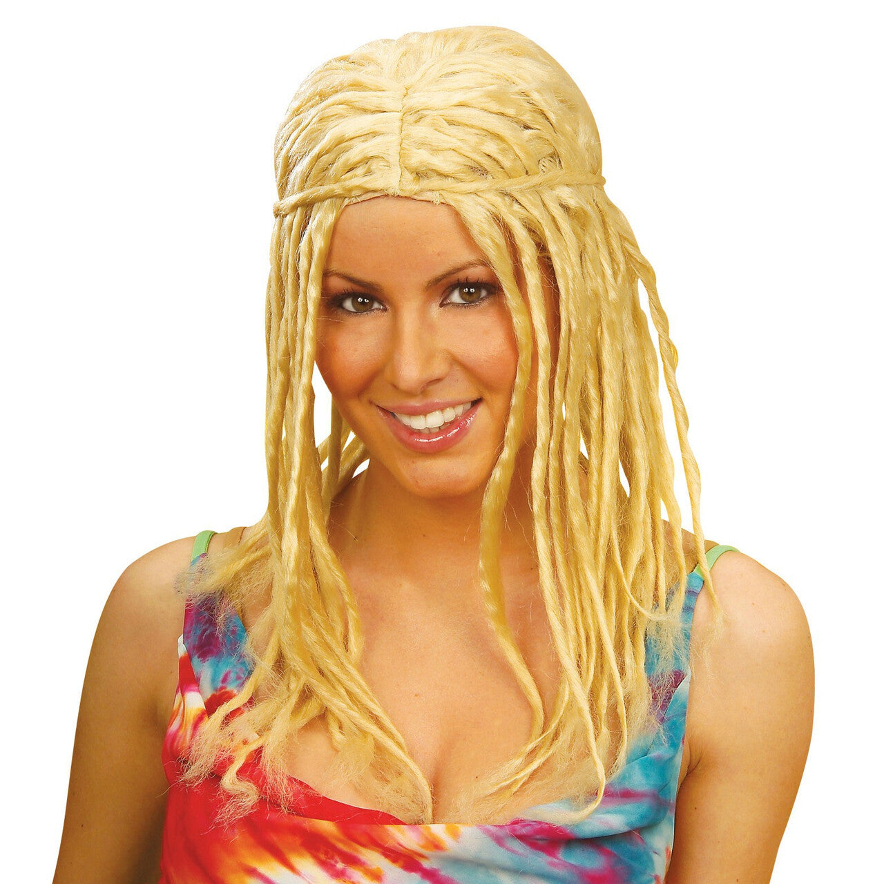 Op deze afbeelding zie je een Accessoires, van het merk Widmann. Rasta Pruik, Dreadlocks Blond