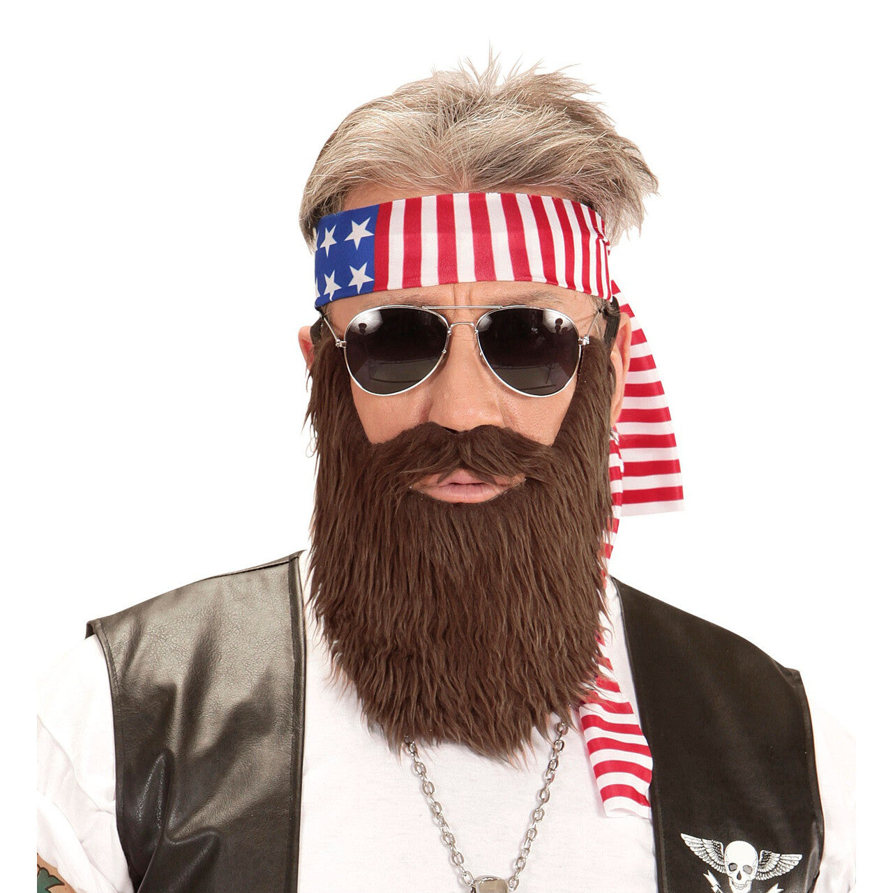 Op deze afbeelding zie je een Accessoires, van het merk Widmann. Biker Easy Rider Set