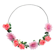 Op deze afbeelding zie je een Accessoires, van het merk Widmann. Bloemenkind Hoofdband Roze Bloemen