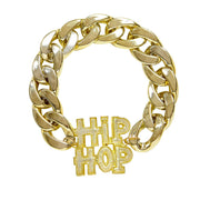 Op deze afbeelding zie je een Accessoires, van het merk Widmann. Gangsta Armband Hiphop Goud