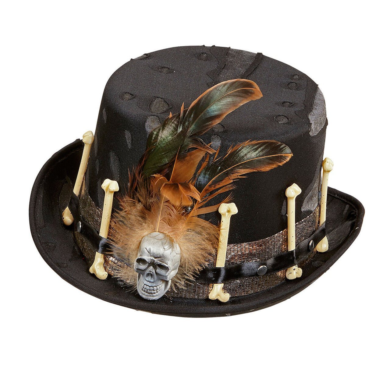 Op deze afbeelding zie je een Accessoires, van het merk Widmann. Hallovoodoo Hoge Hoed Voodoo