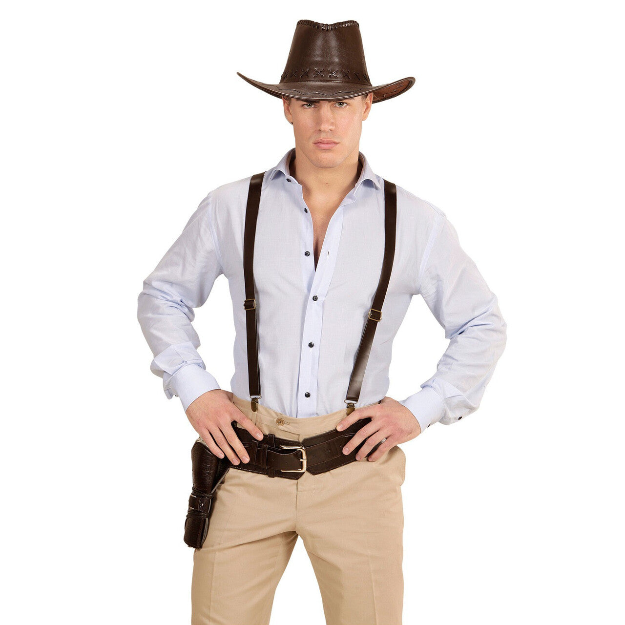 Op deze afbeelding zie je een Accessoires, van het merk Widmann. Oktoberfest Bretels Lederlook