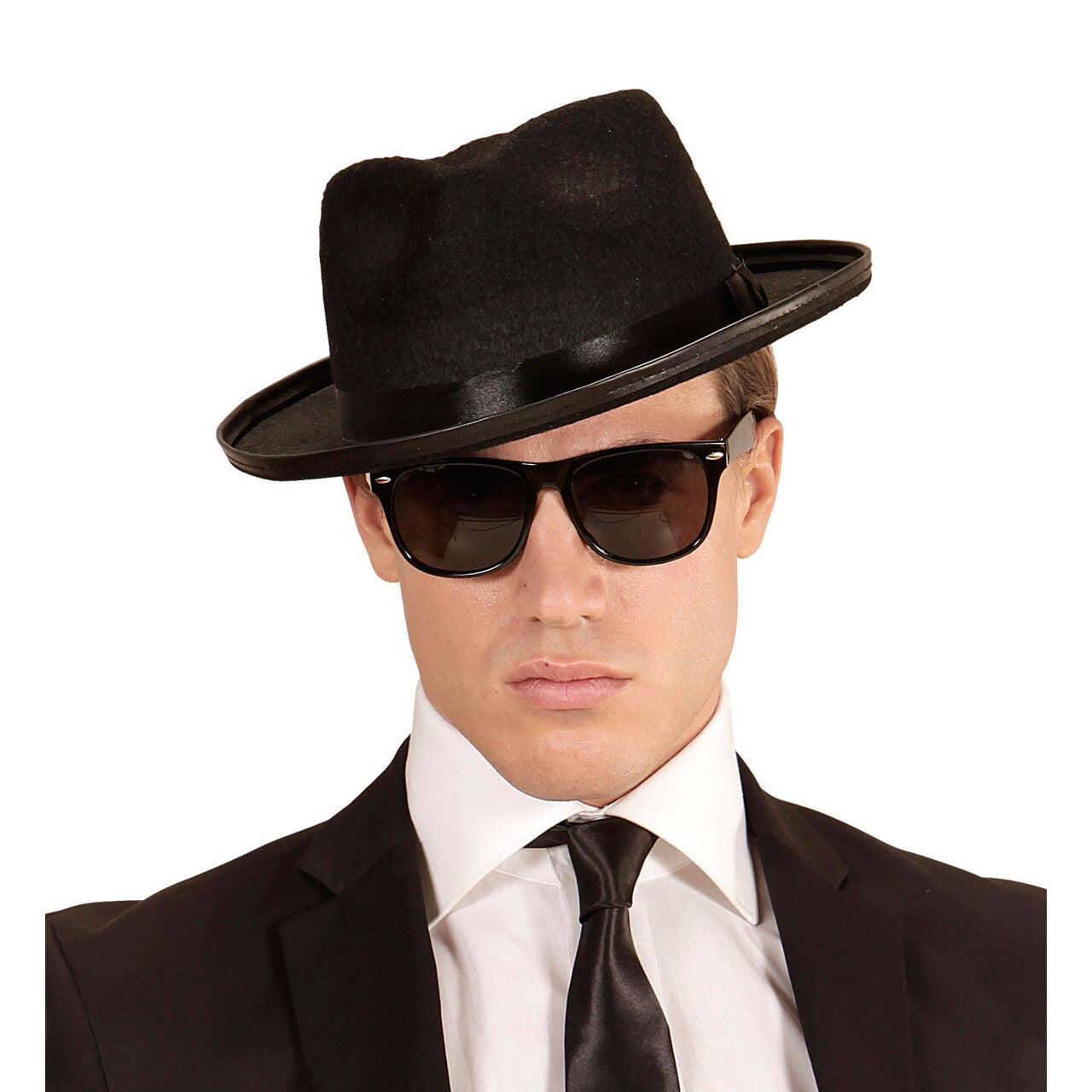 Op deze afbeelding zie je een Accessoires, van het merk Widmann. Black Brothers Blues Man Set