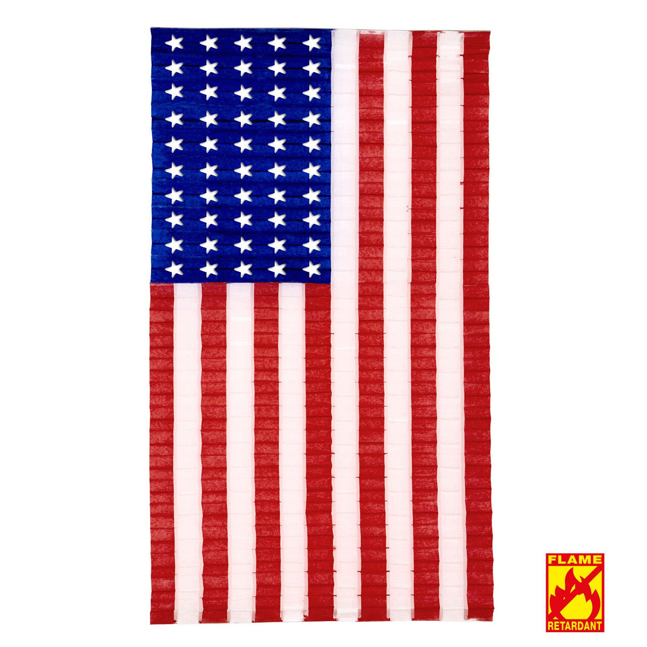 Op deze afbeelding zie je een Decoratie, van het merk Widmann. Geplooide Vlag USA 68x122cm