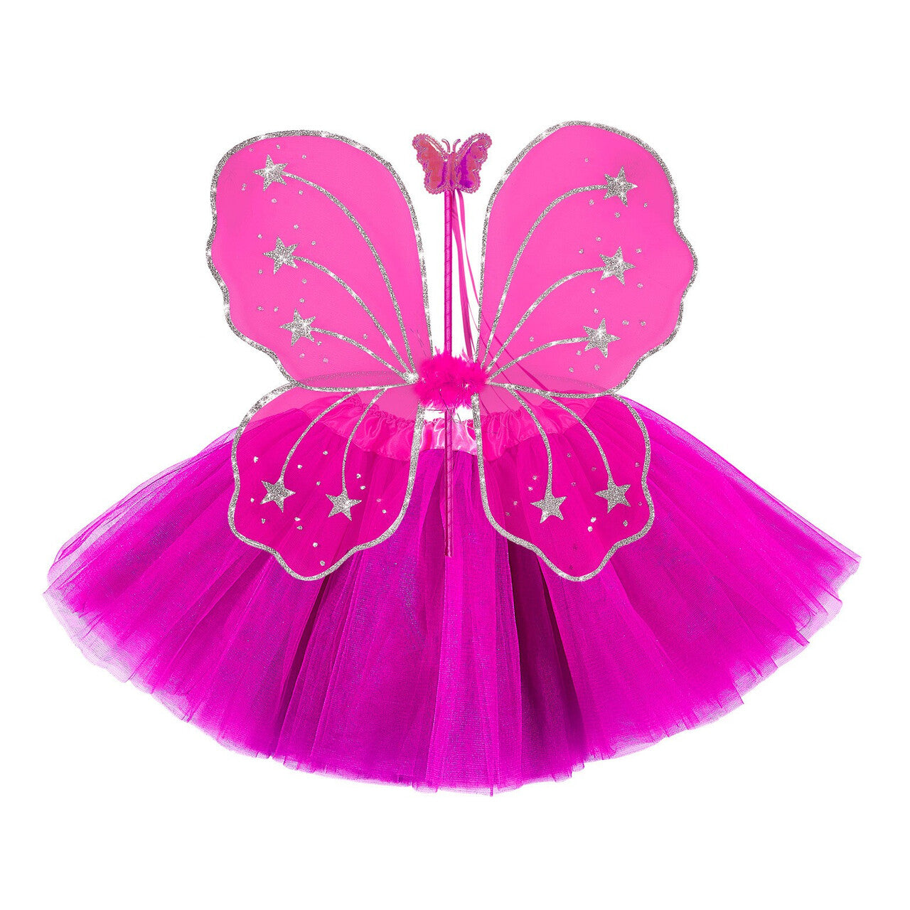 Op deze afbeelding zie je een Accessoires, van het merk Widmann. Verkleedset Magische Fee Donker Roze