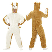 Op deze afbeelding zie je een Kostuums, van het merk Widmann. Dieren Onesie Pluche Bulldog Kostuum