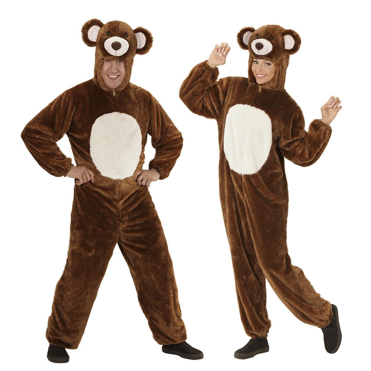 Op deze afbeelding zie je een Kostuums, van het merk Widmann. Dieren Onesie Pluche Beer Kostuum