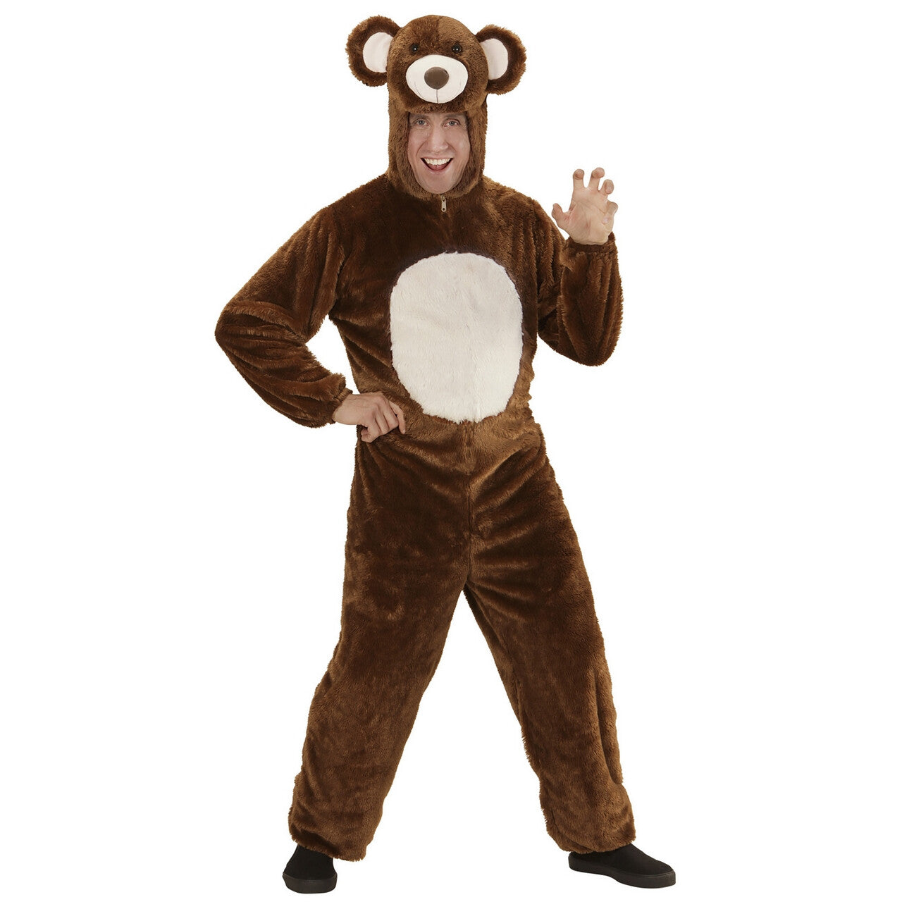 Op deze afbeelding zie je een Kostuums, van het merk Widmann. Dieren Onesie Pluche Beer Kostuum