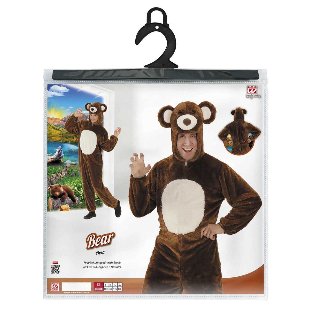 Op deze afbeelding zie je een Kostuums, van het merk Widmann. Dieren Onesie Pluche Beer Kostuum