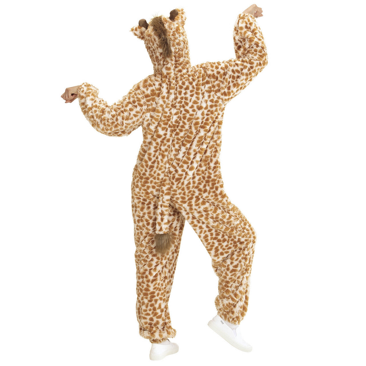 Op deze afbeelding zie je een Kostuums, van het merk Widmann. Dieren Onesie Pluche Giraffe Kostuum