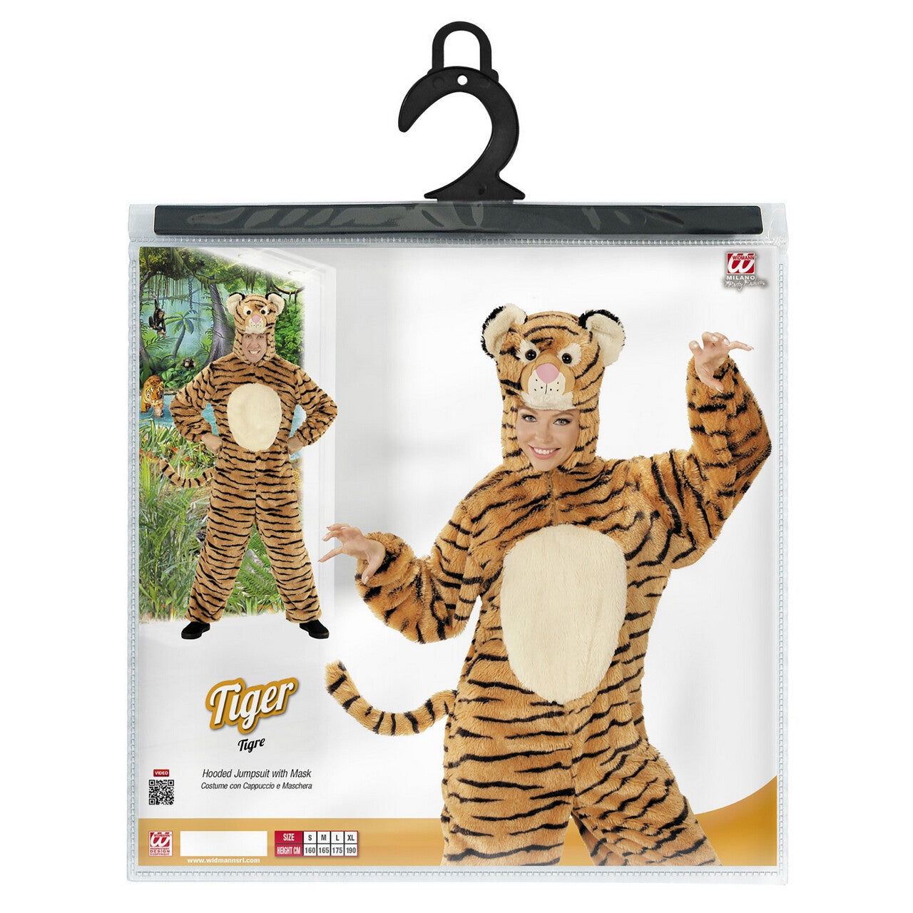 Op deze afbeelding zie je een Kostuums, van het merk Widmann. Dieren Onesie Pluche Tijger Kostuum