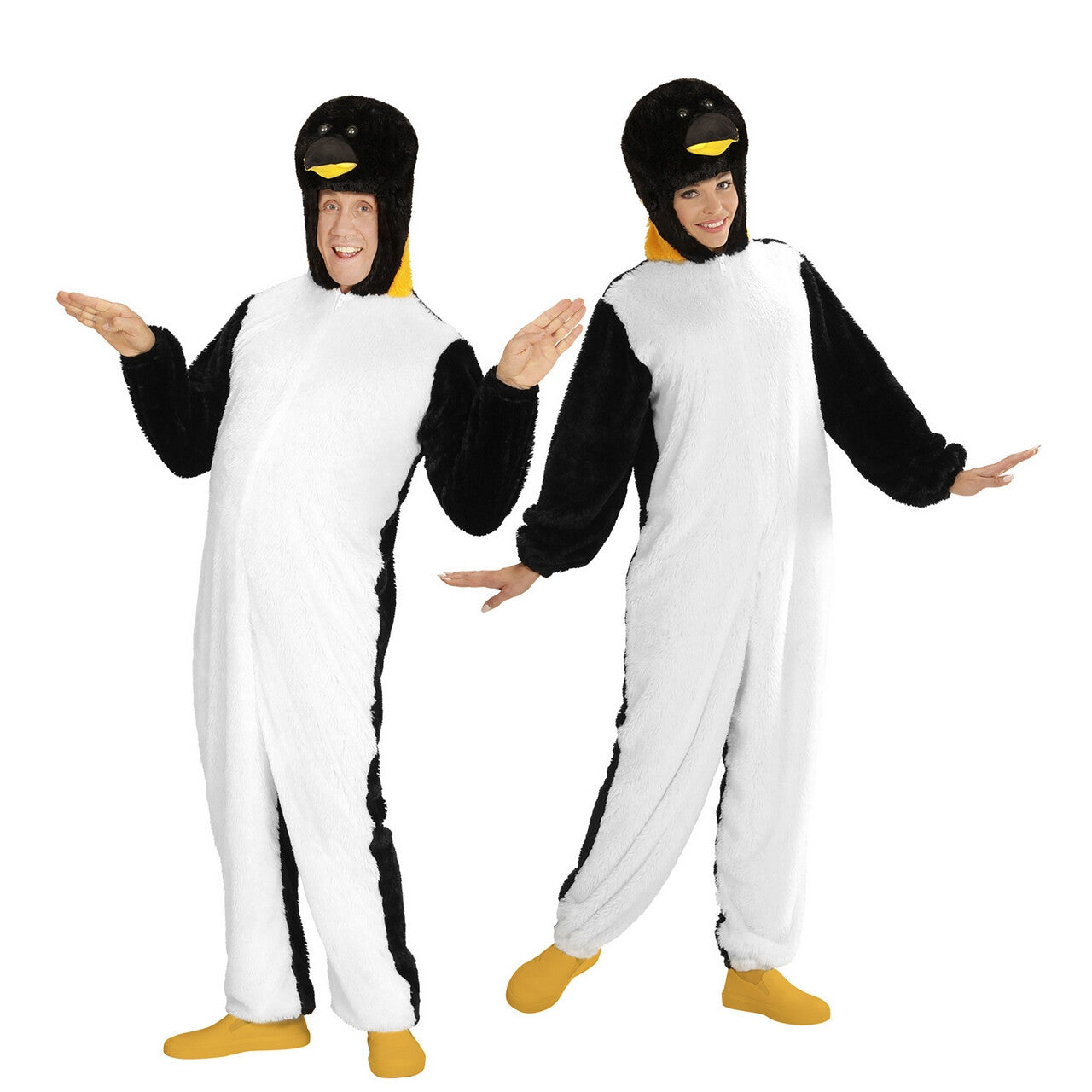 Op deze afbeelding zie je een Kostuums, van het merk Widmann. Dieren Onesie Pluche Pinguin Kostuum