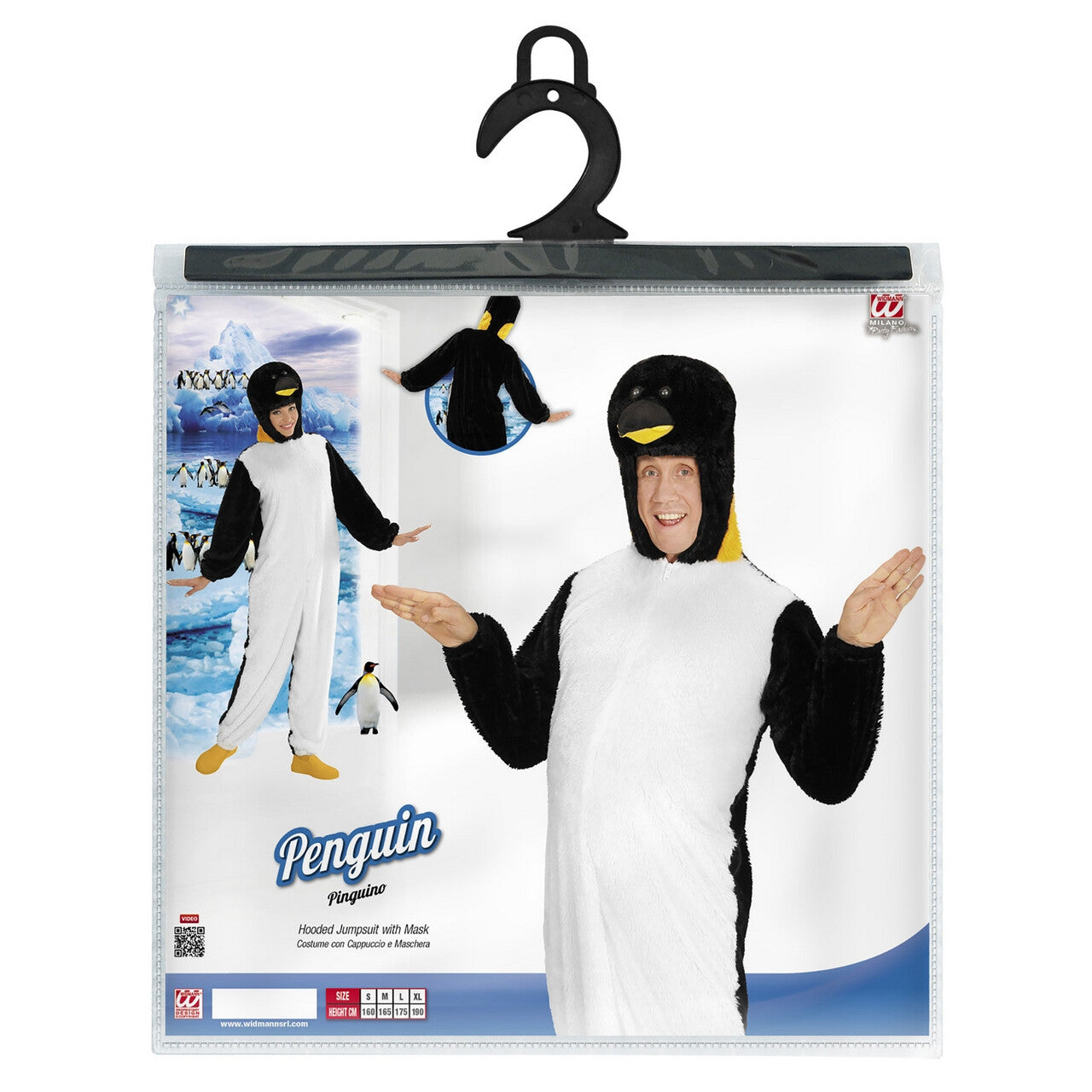 Op deze afbeelding zie je een Kostuums, van het merk Widmann. Dieren Onesie Pluche Pinguin Kostuum