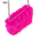 Zachte Pluche Hand Tas Neon Roze