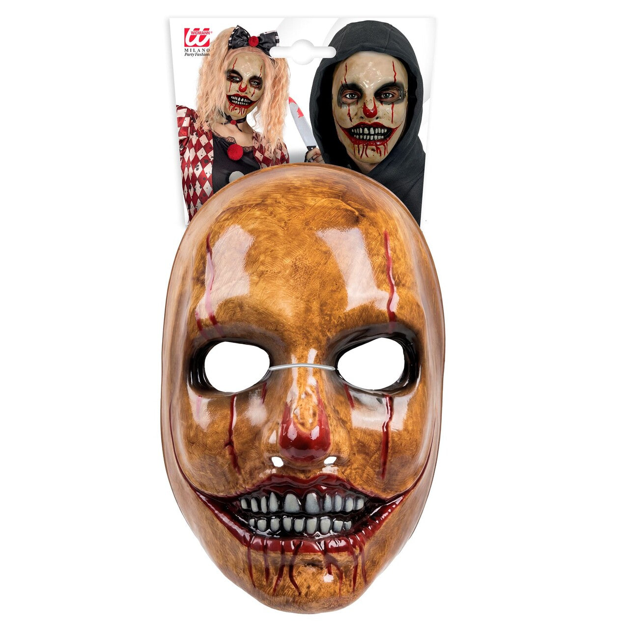 Op deze afbeelding zie je een Accessoires, van het merk Widmann. Masker Lachende Enge Clown
