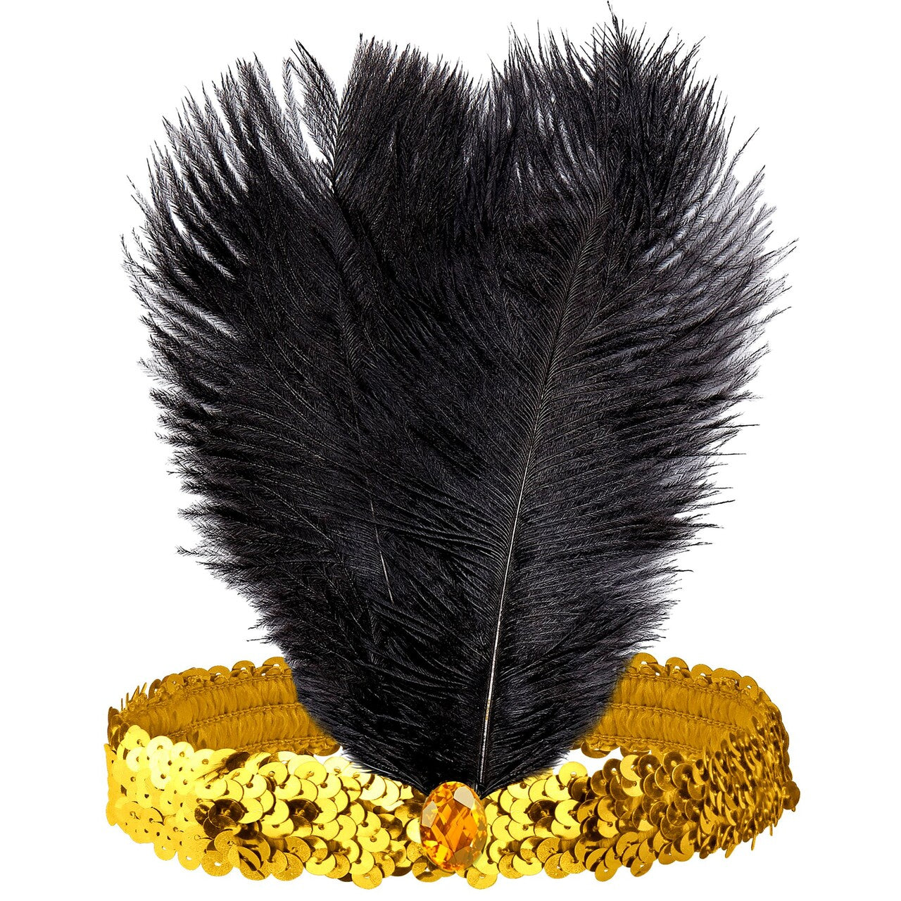 Op deze afbeelding zie je een Accessoires, van het merk Widmann. Gouden Roaring 20s Pailletten Hoofdband