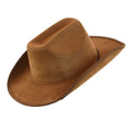 Bruine Vintage Suède Cowboyhoed