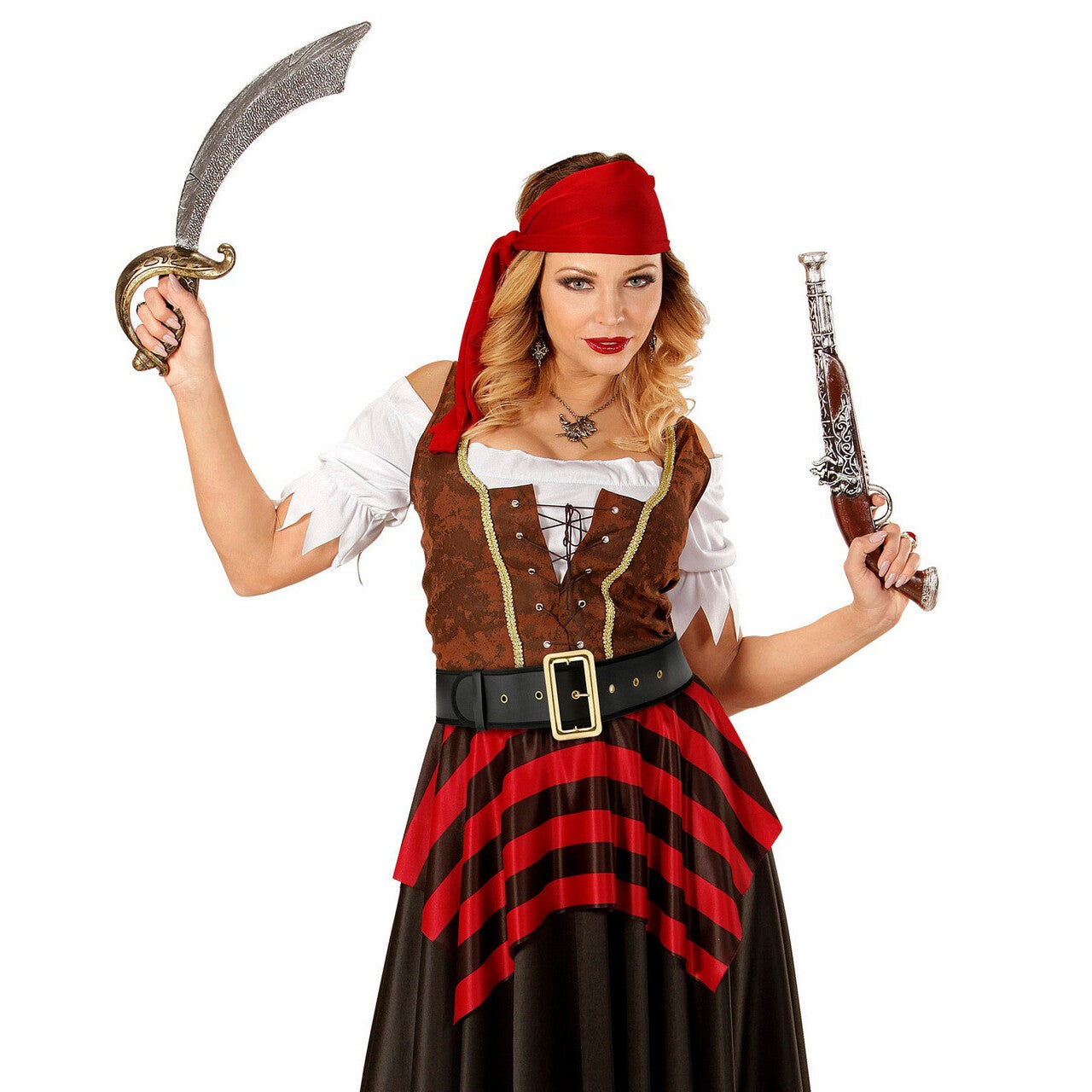 Op deze afbeelding zie je een Accessoires, van het merk Widmann. Kerstman Riem Lederlook 1,5 Meter