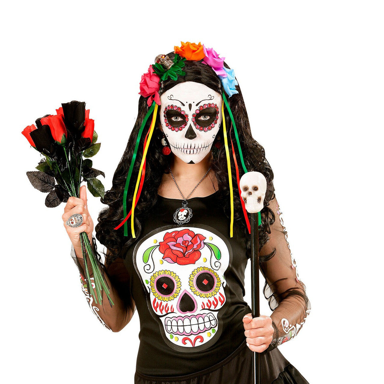 Op deze afbeelding zie je een Accessoires, van het merk Widmann. Hoofdband Roosjes Oaxaca