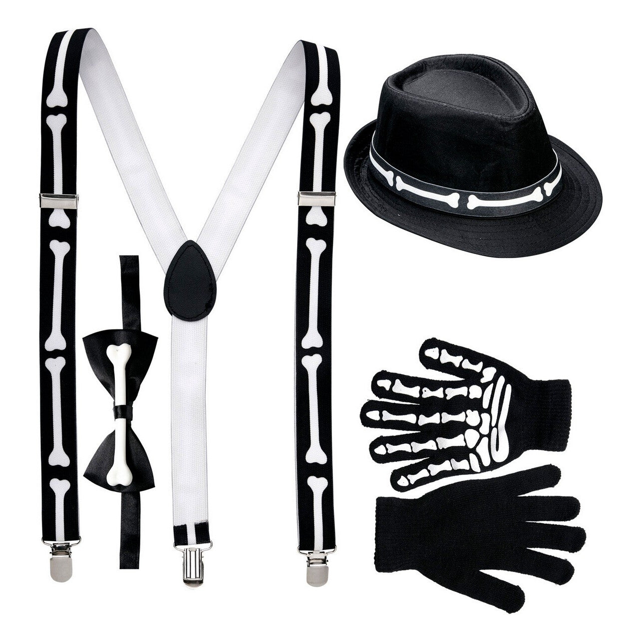 Op deze afbeelding zie je een Accessoires, van het merk Widmann. Skelet Set Boney