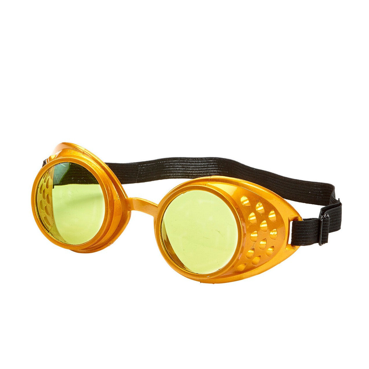 Op deze afbeelding zie je een Accessoires, van het merk Widmann. Stofbril Steampunk Goud Smokey Eyes